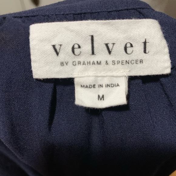 VELVET by Graham & Spencer Boho Navy Blouse - Picture 6 of 7